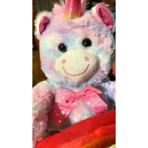 Hugfun Light-Up Unicorn Plush Toy With Rainbow For Ages 3 & Up - Press On/Off - Picture 2 of 8
